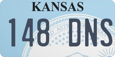 KS license plate 148DNS