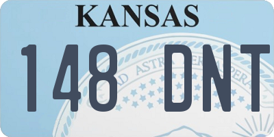 KS license plate 148DNT