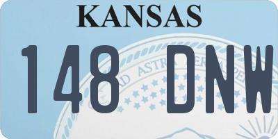 KS license plate 148DNW