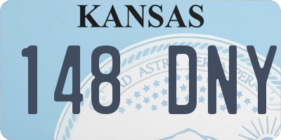 KS license plate 148DNY