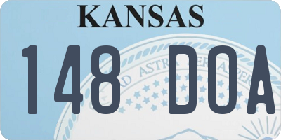 KS license plate 148DOA
