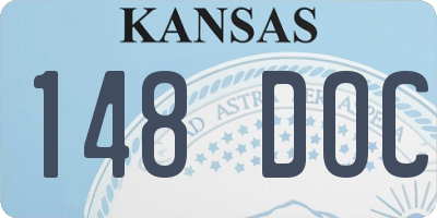 KS license plate 148DOC