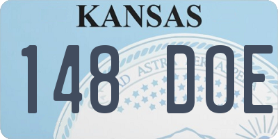 KS license plate 148DOE