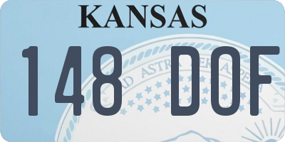 KS license plate 148DOF