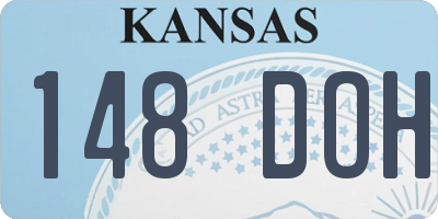 KS license plate 148DOH