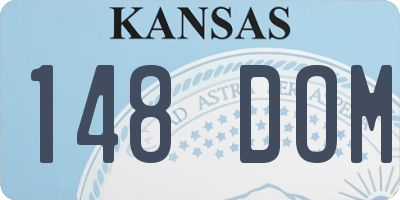 KS license plate 148DOM
