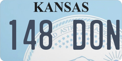 KS license plate 148DON
