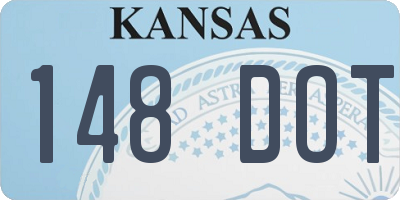 KS license plate 148DOT