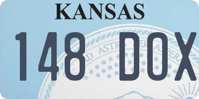 KS license plate 148DOX