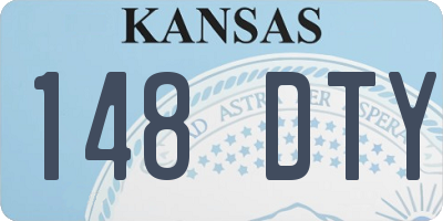KS license plate 148DTY