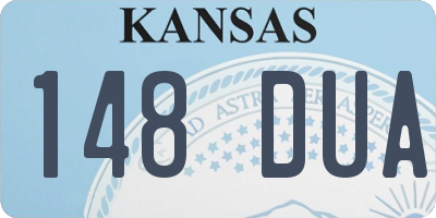 KS license plate 148DUA