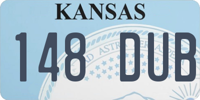 KS license plate 148DUB