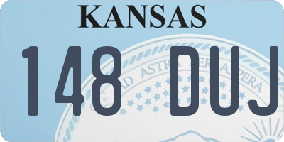 KS license plate 148DUJ