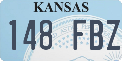 KS license plate 148FBZ