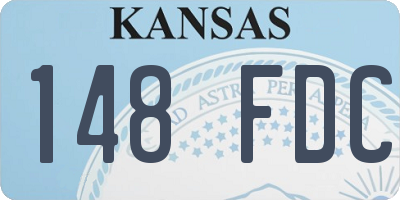 KS license plate 148FDC