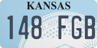 KS license plate 148FGB