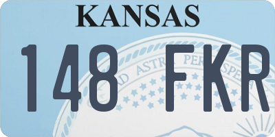 KS license plate 148FKR