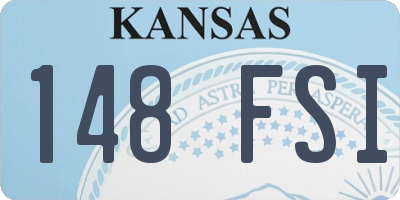 KS license plate 148FSI