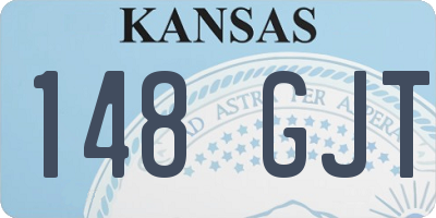 KS license plate 148GJT