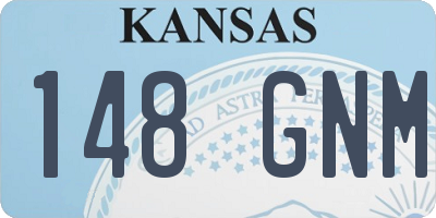 KS license plate 148GNM