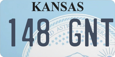 KS license plate 148GNT