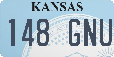 KS license plate 148GNU