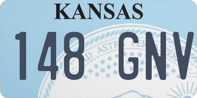 KS license plate 148GNV