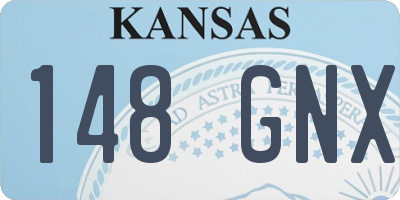 KS license plate 148GNX