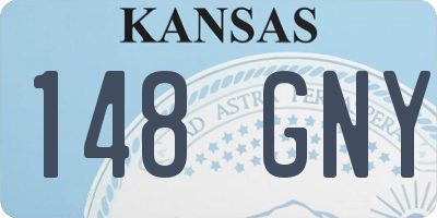 KS license plate 148GNY