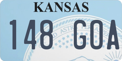 KS license plate 148GOA