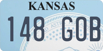 KS license plate 148GOB