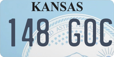 KS license plate 148GOC