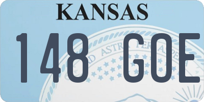 KS license plate 148GOE