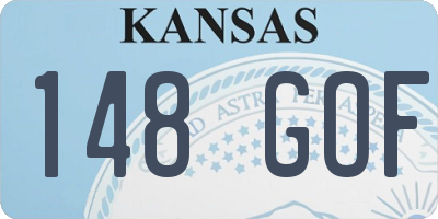 KS license plate 148GOF