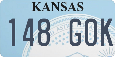 KS license plate 148GOK