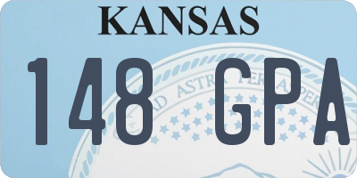 KS license plate 148GPA