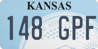 KS license plate 148GPF