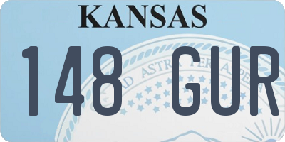 KS license plate 148GUR