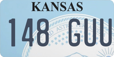 KS license plate 148GUU