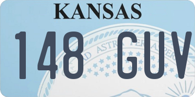 KS license plate 148GUV