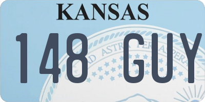 KS license plate 148GUY