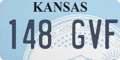 KS license plate 148GVF