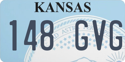 KS license plate 148GVG