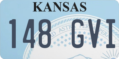 KS license plate 148GVI