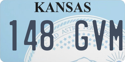 KS license plate 148GVM