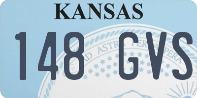 KS license plate 148GVS