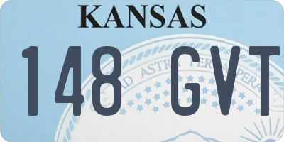 KS license plate 148GVT
