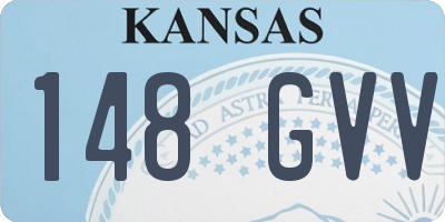 KS license plate 148GVV
