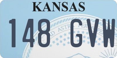 KS license plate 148GVW