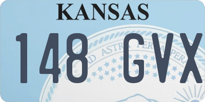 KS license plate 148GVX
